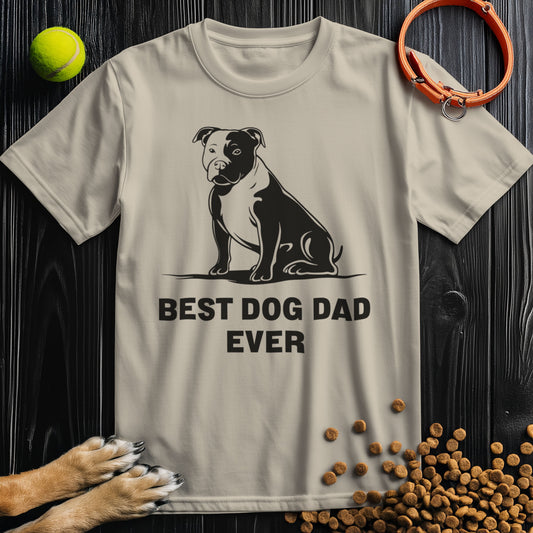 Best Dog Dad Ever Black Graphic T-Shirt