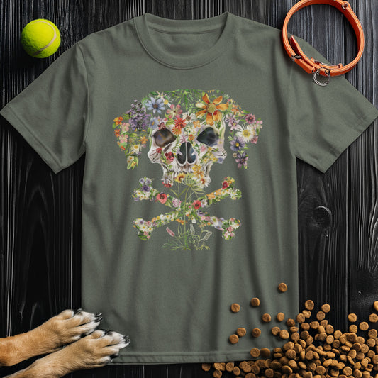 Blooming Skull Hound T-Shirt