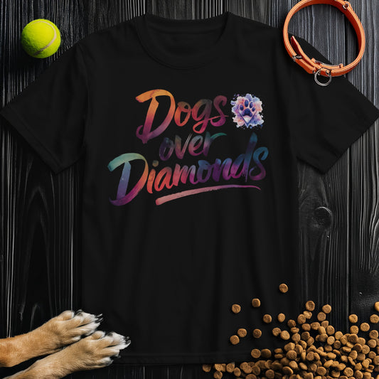 Dogs Over Diamonds Watercolor T-Shirt