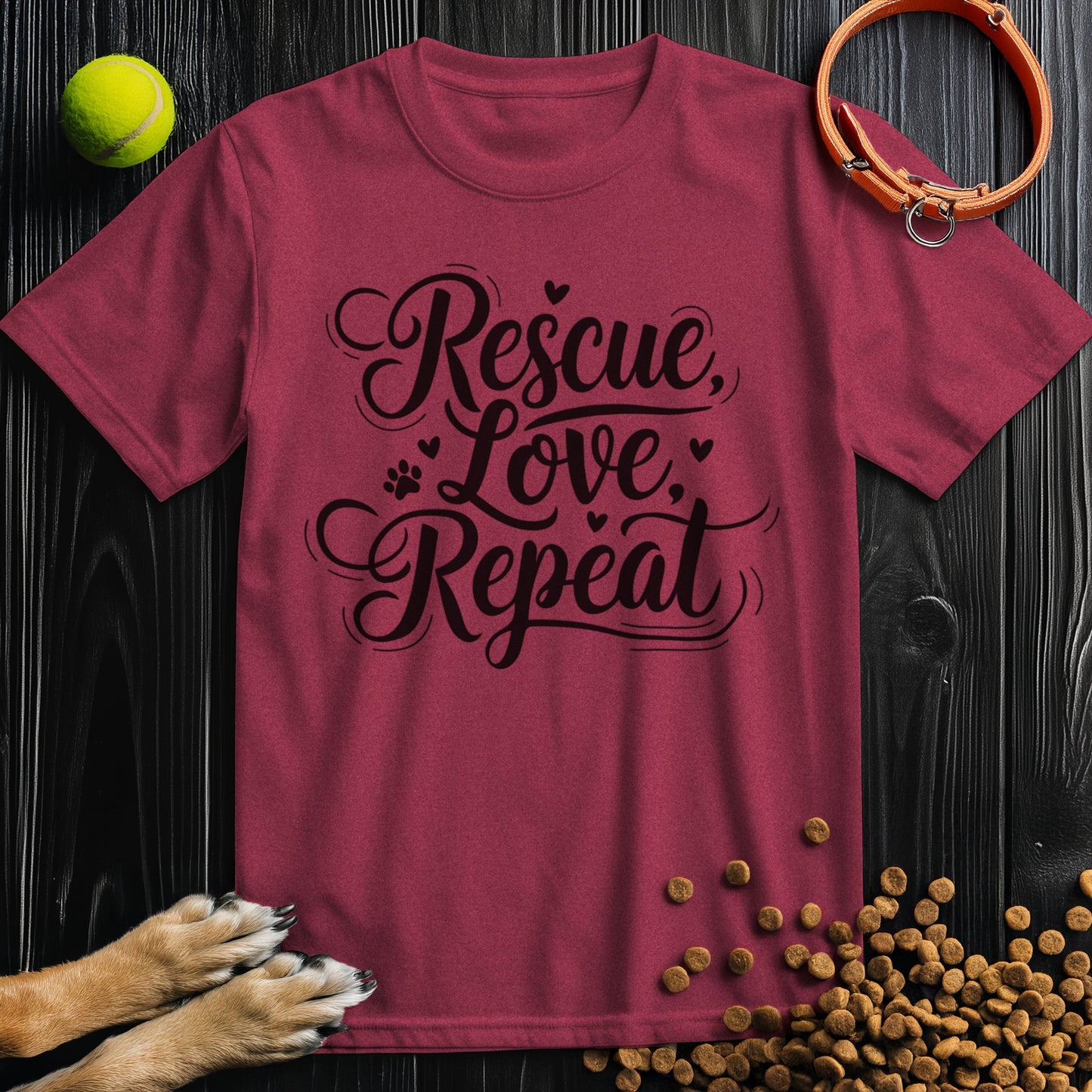 Rescue, Love, Repeat Black T-Shirt