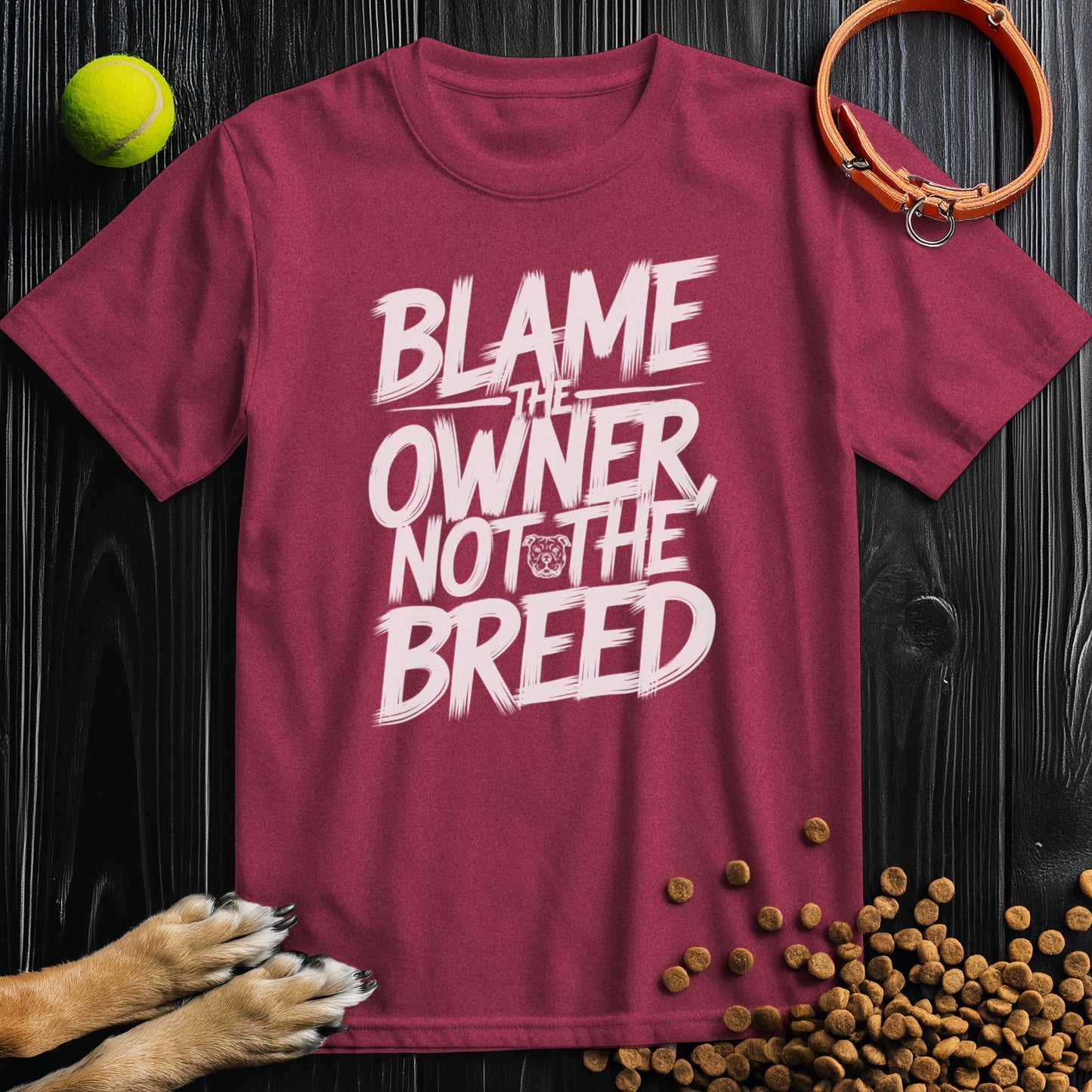 Blame The Owner, Not The Breed White Type T-Shirt