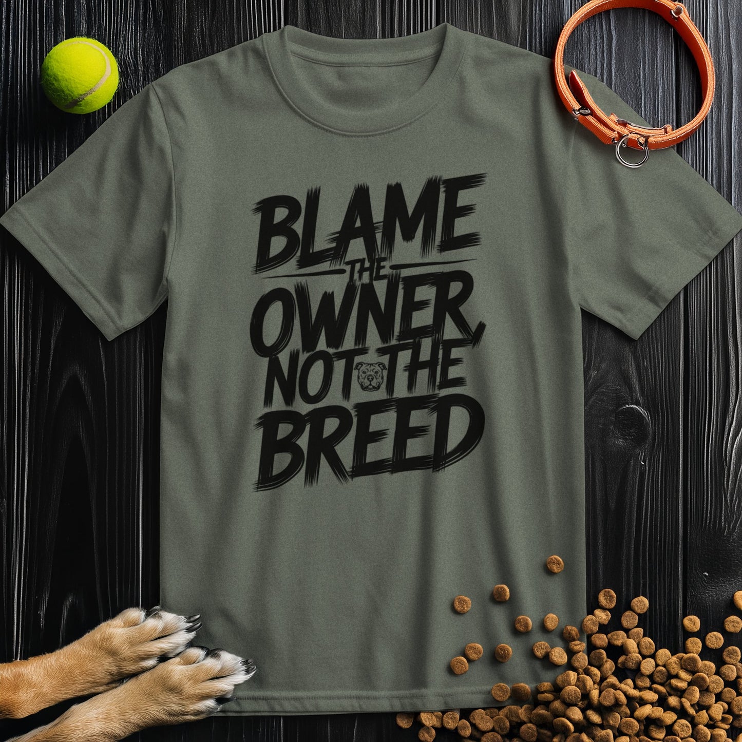 Blame The Owner, Not The Breed Black Type T-Shirt