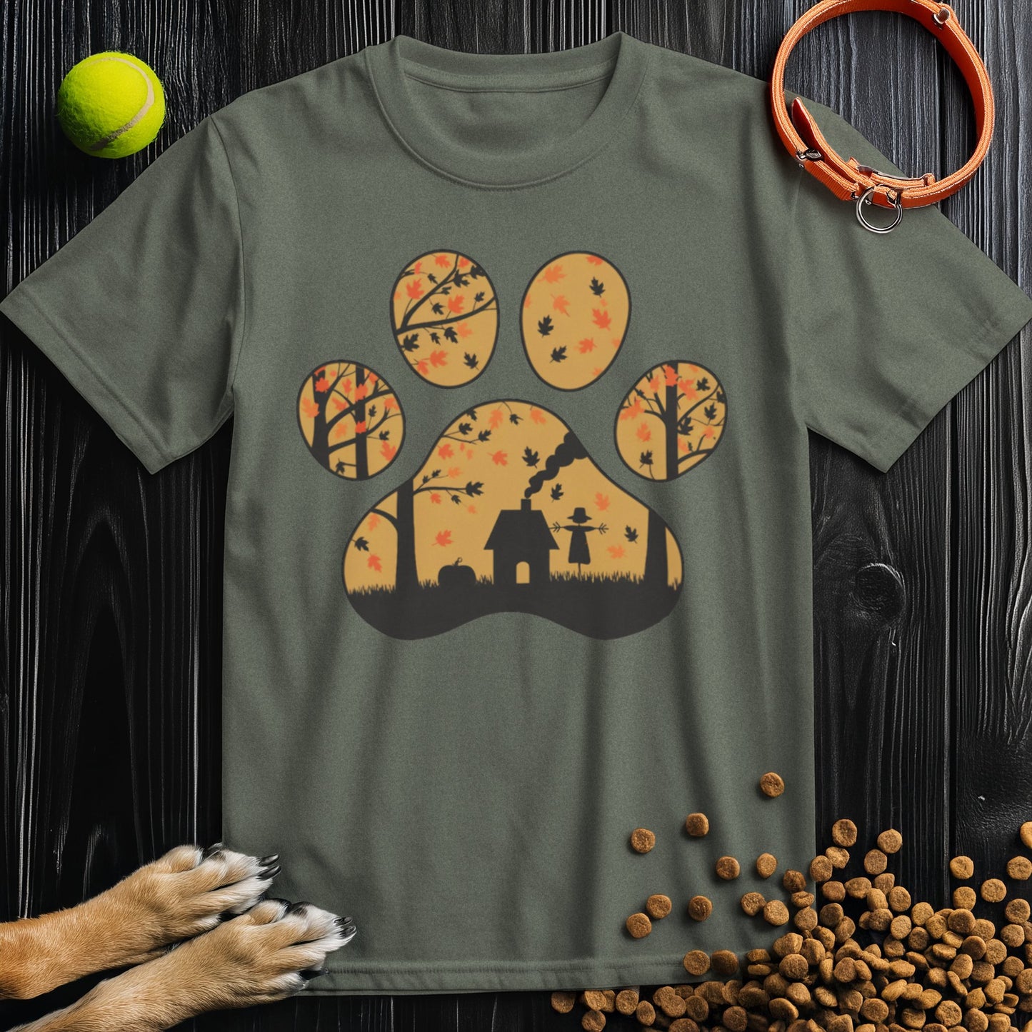 Harvest Woods Paw Print T-Shirt