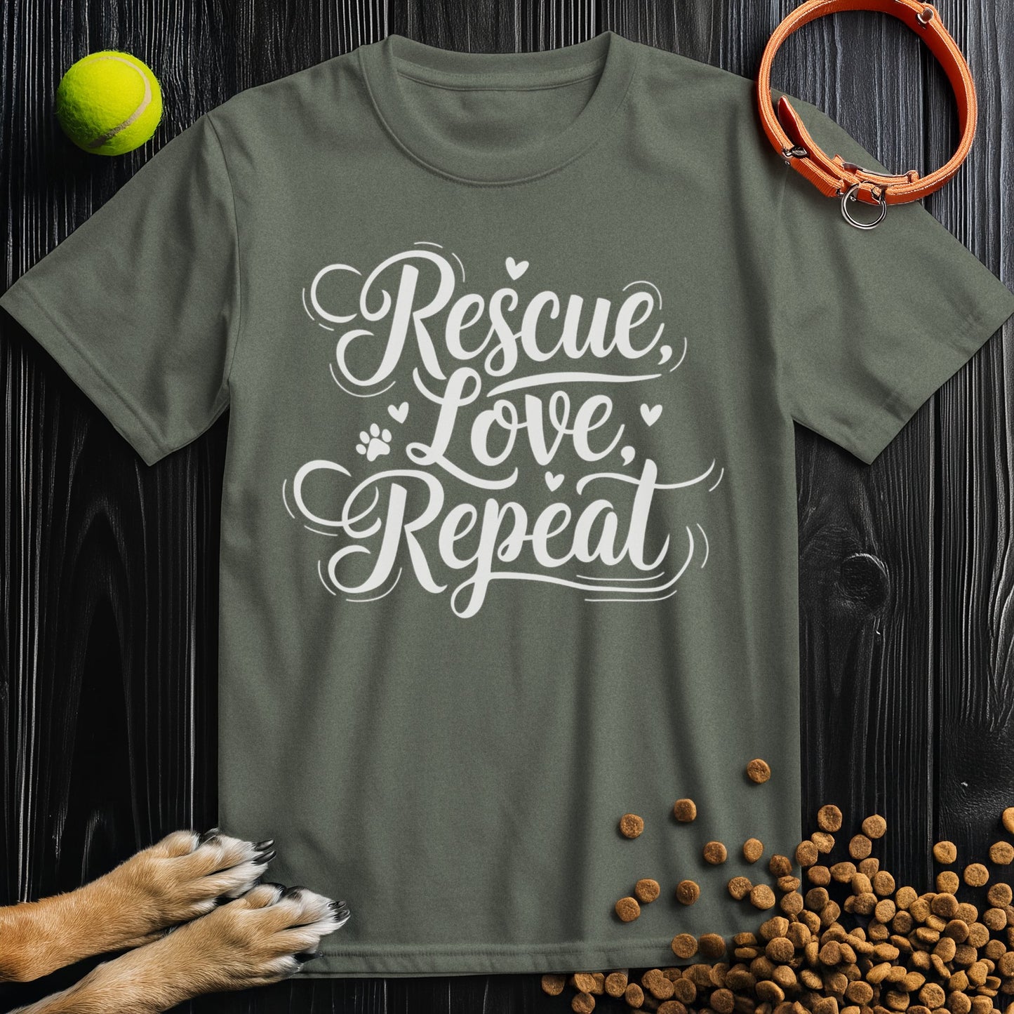 Rescue, Love, Repeat White T-Shirt