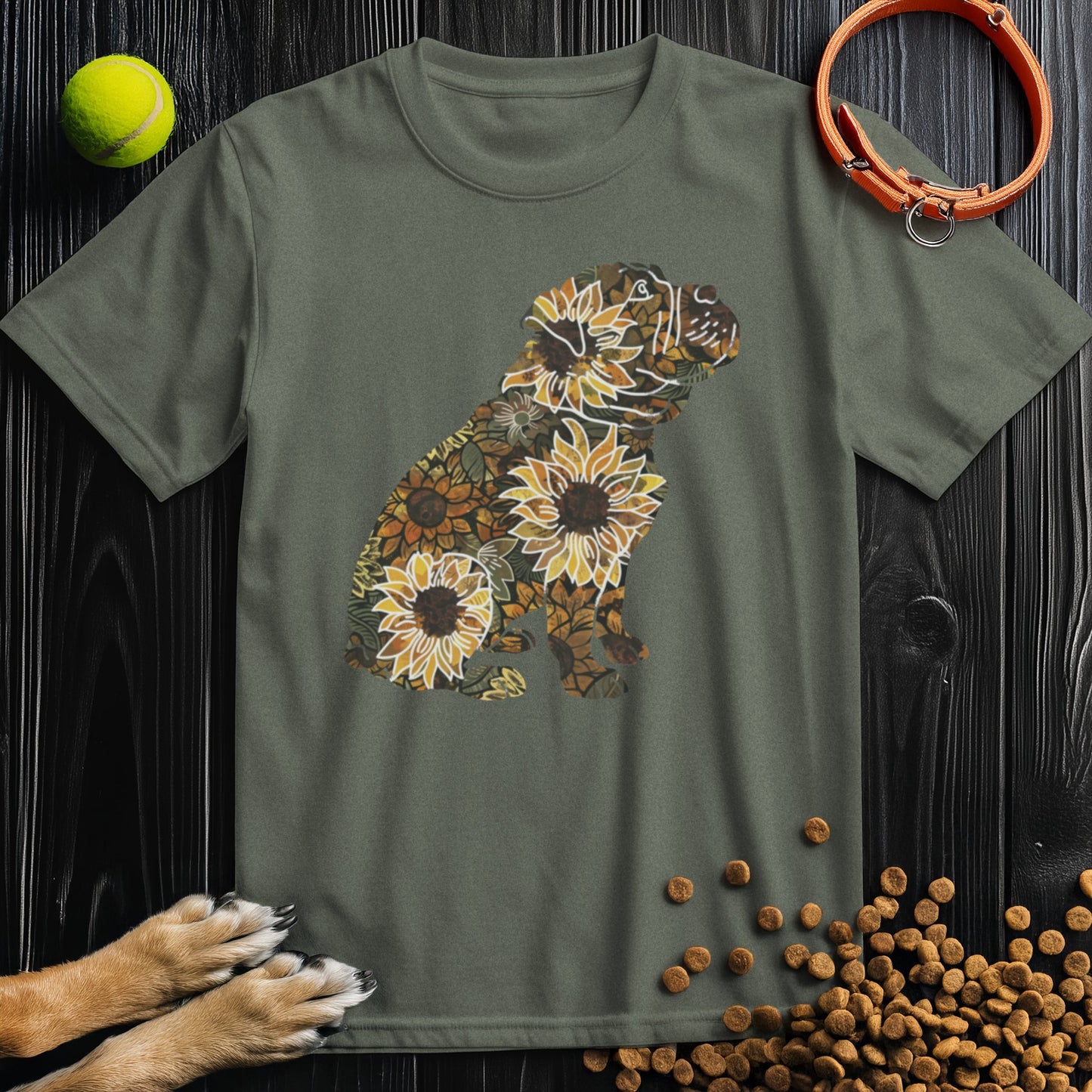 Sunflower English Bulldog T-Shirt