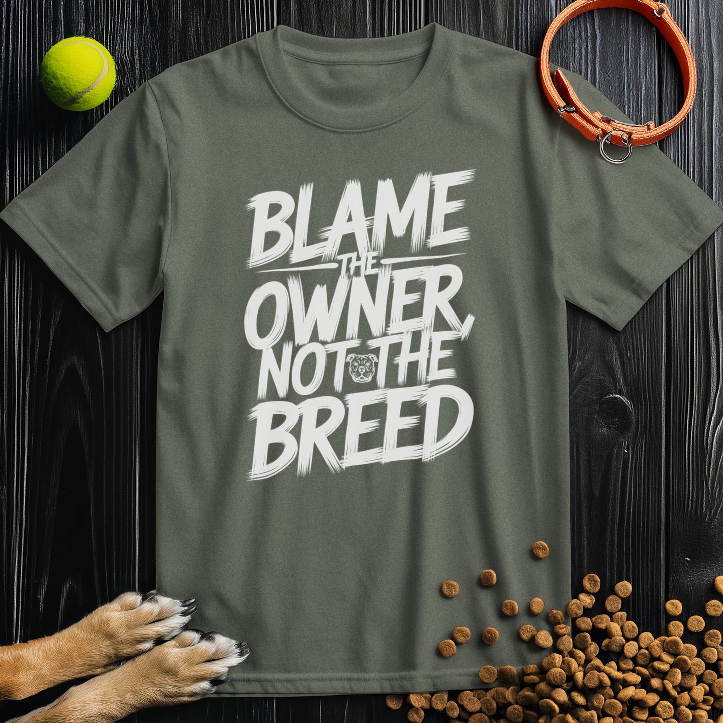 Blame The Owner, Not The Breed White Type T-Shirt
