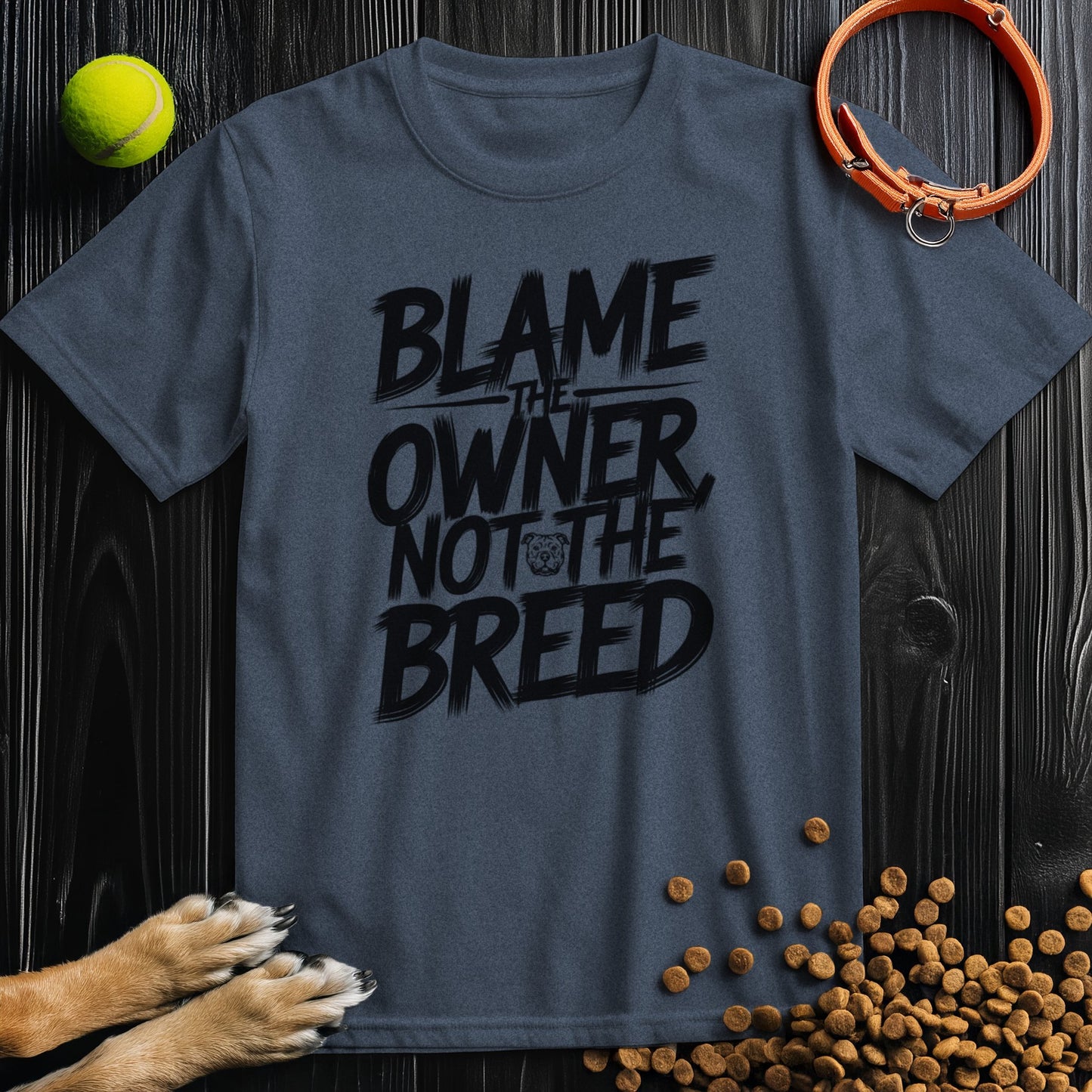 Blame The Owner, Not The Breed Black Type T-Shirt
