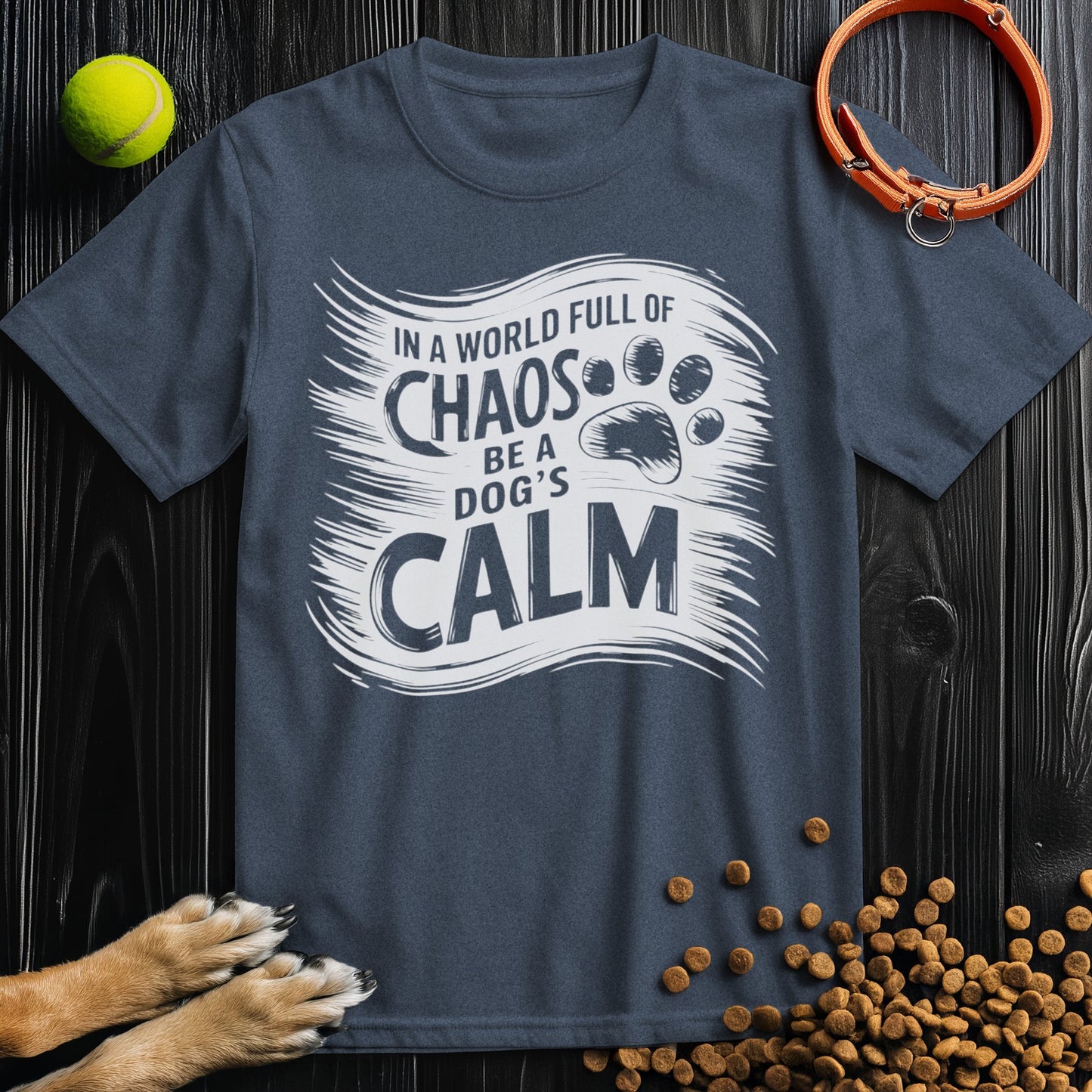 In a World Full of Chaos, Be a Dog’s Calm White T-Shirt