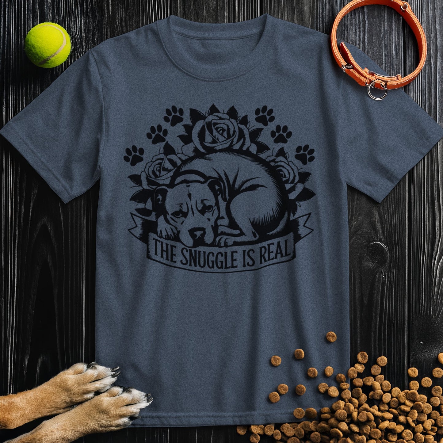 The Snuggle Is Real Black T-Shirt