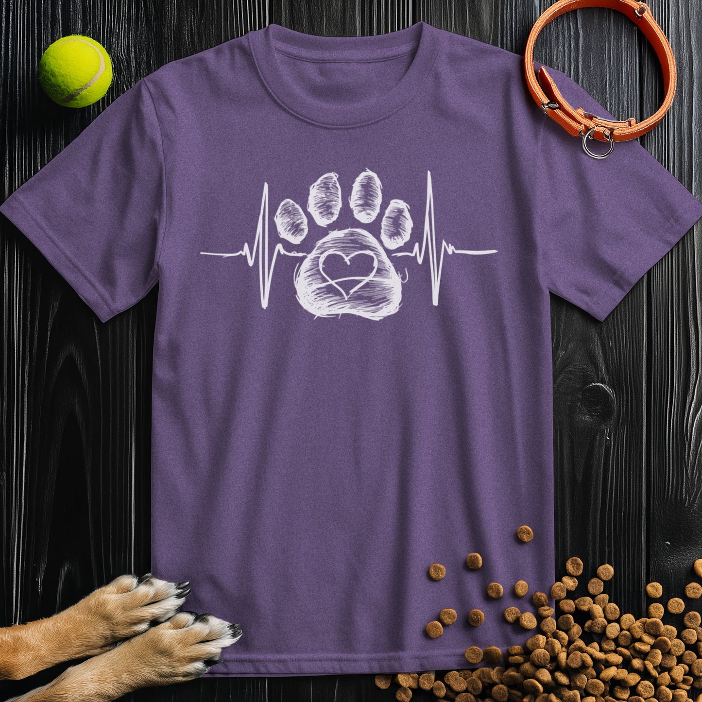 Paw Pulse Love White Graphic T-Shirt