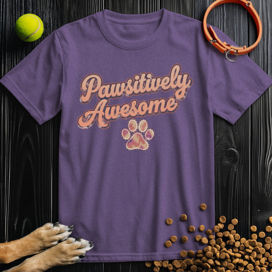 Pawsitively Awesome Colored Retro Vibes T-Shirt