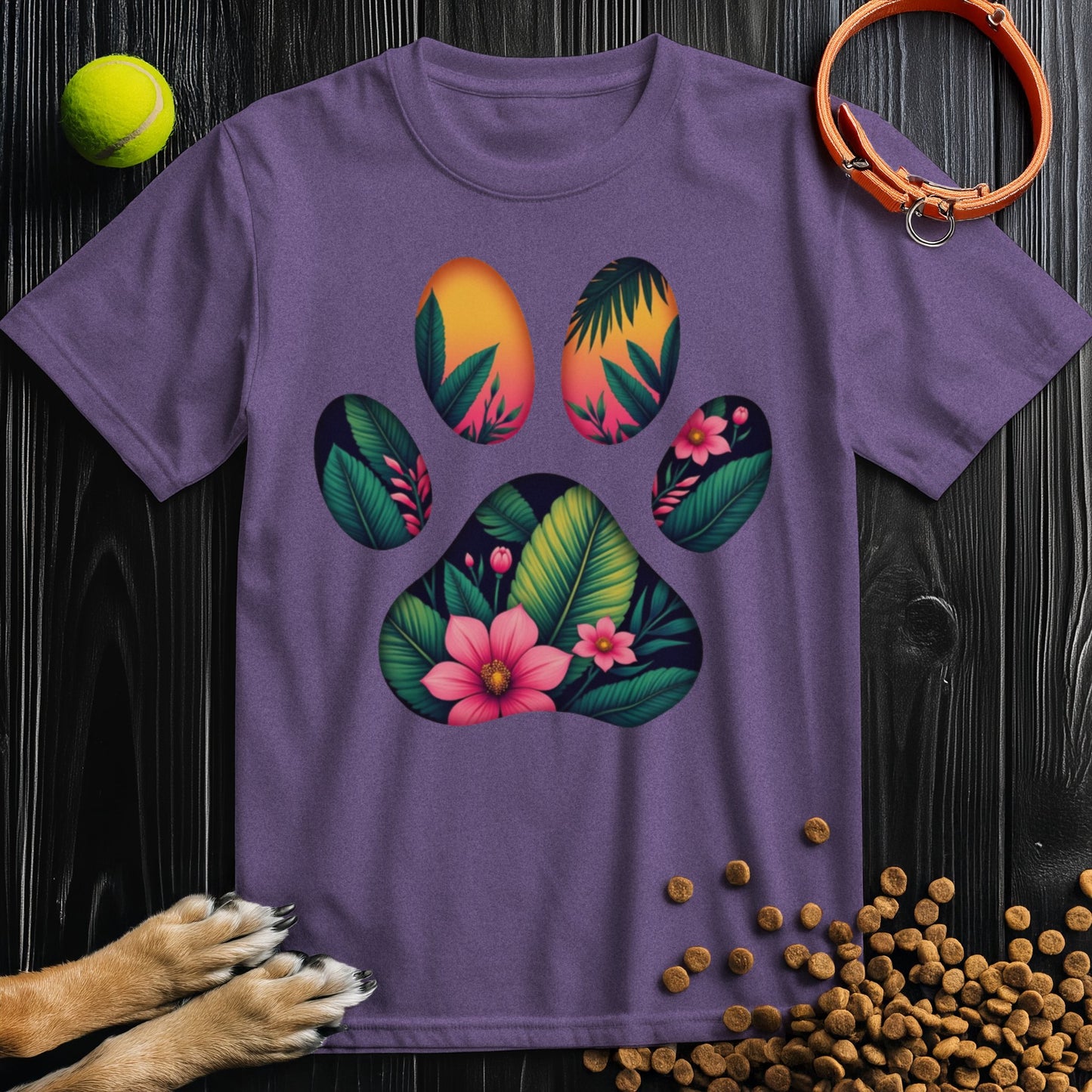 Tropical Bloom Paw T-Shirt