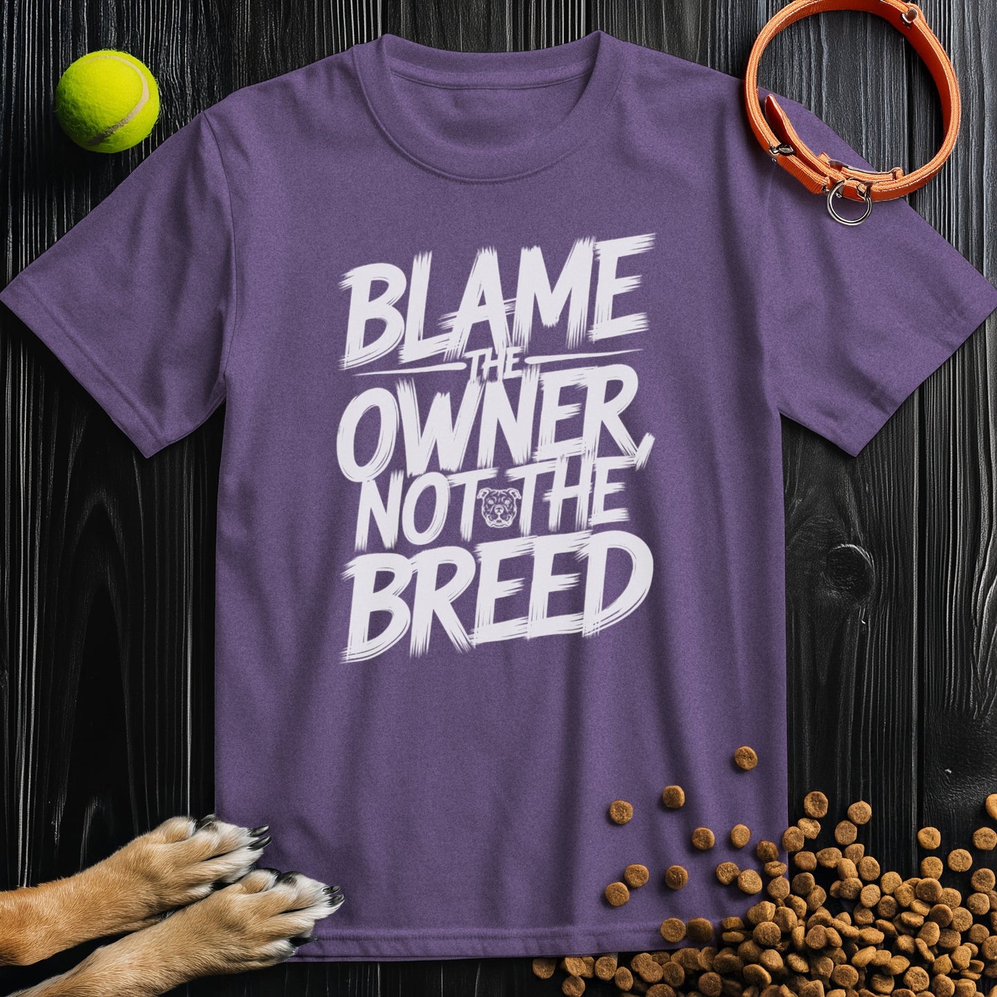 Blame The Owner, Not The Breed White Type T-Shirt