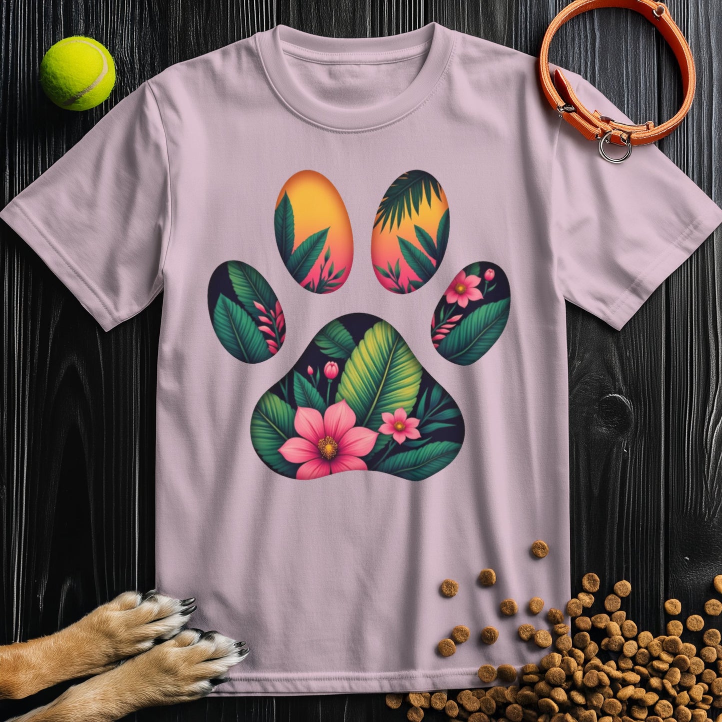 Tropical Bloom Paw T-Shirt