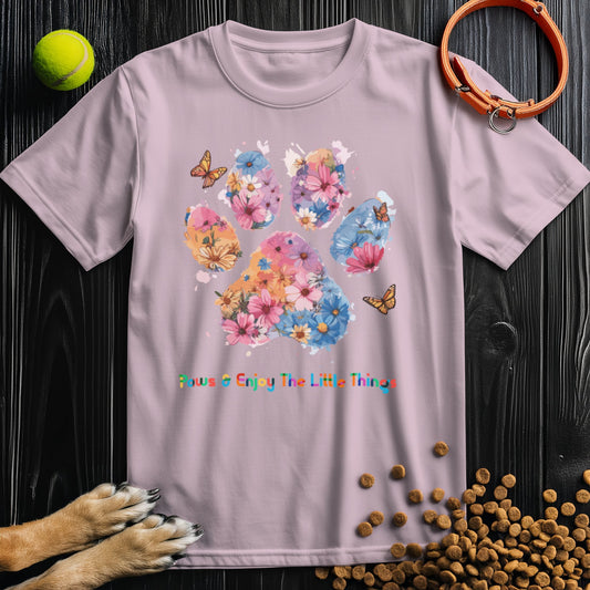 Paws & Enjoy The Little Things Watercolor T-Shirt