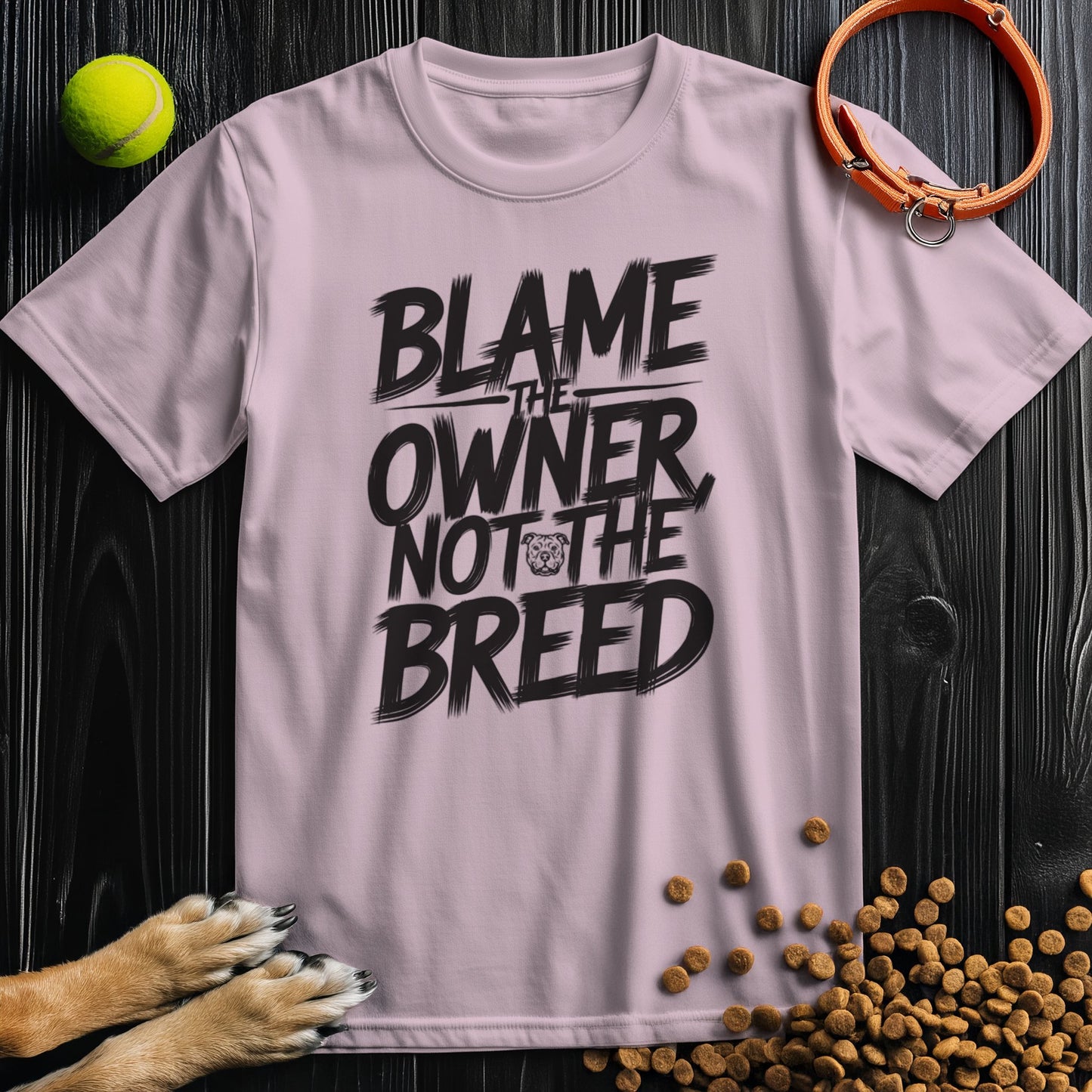 Blame The Owner, Not The Breed Black Type T-Shirt