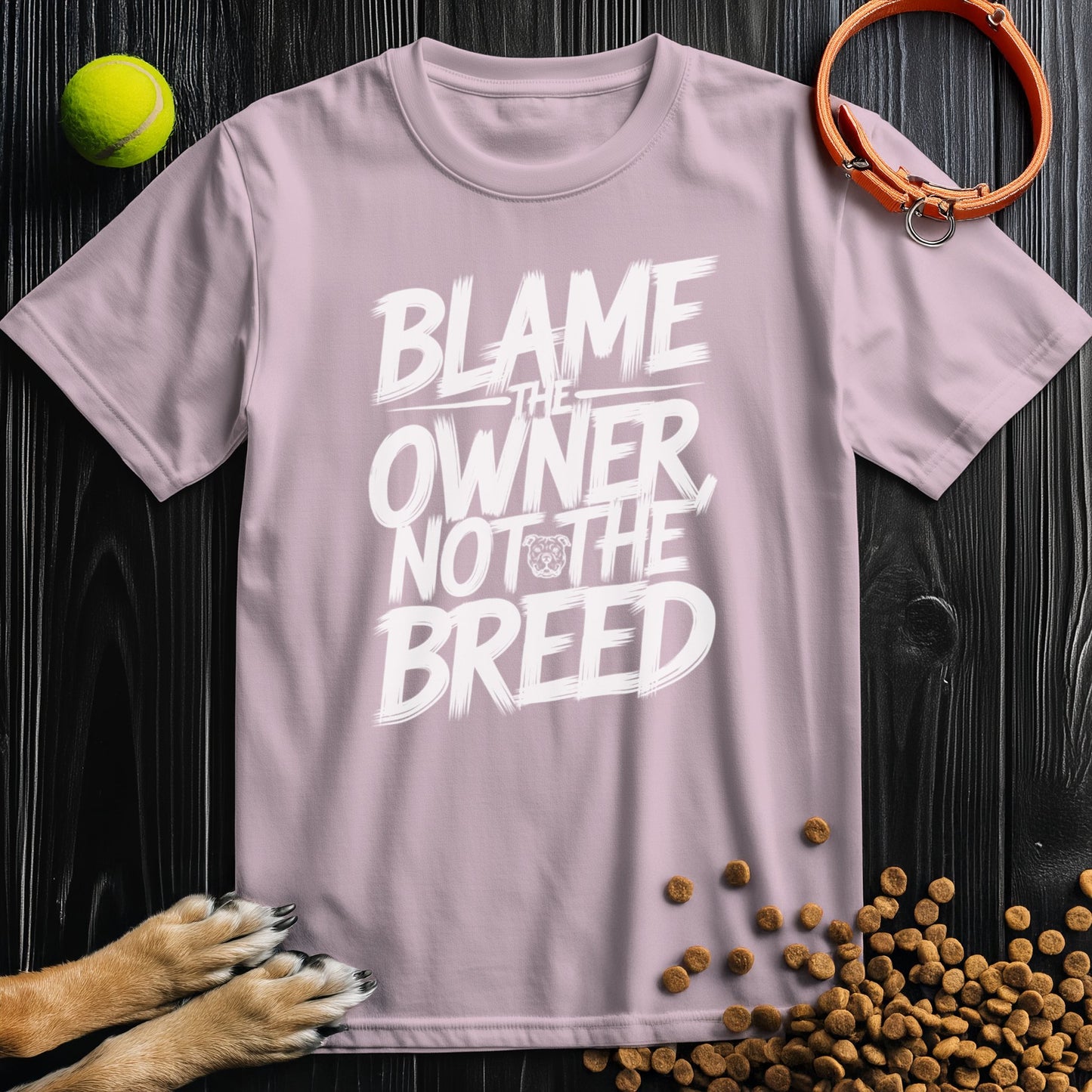 Blame The Owner, Not The Breed White Type T-Shirt