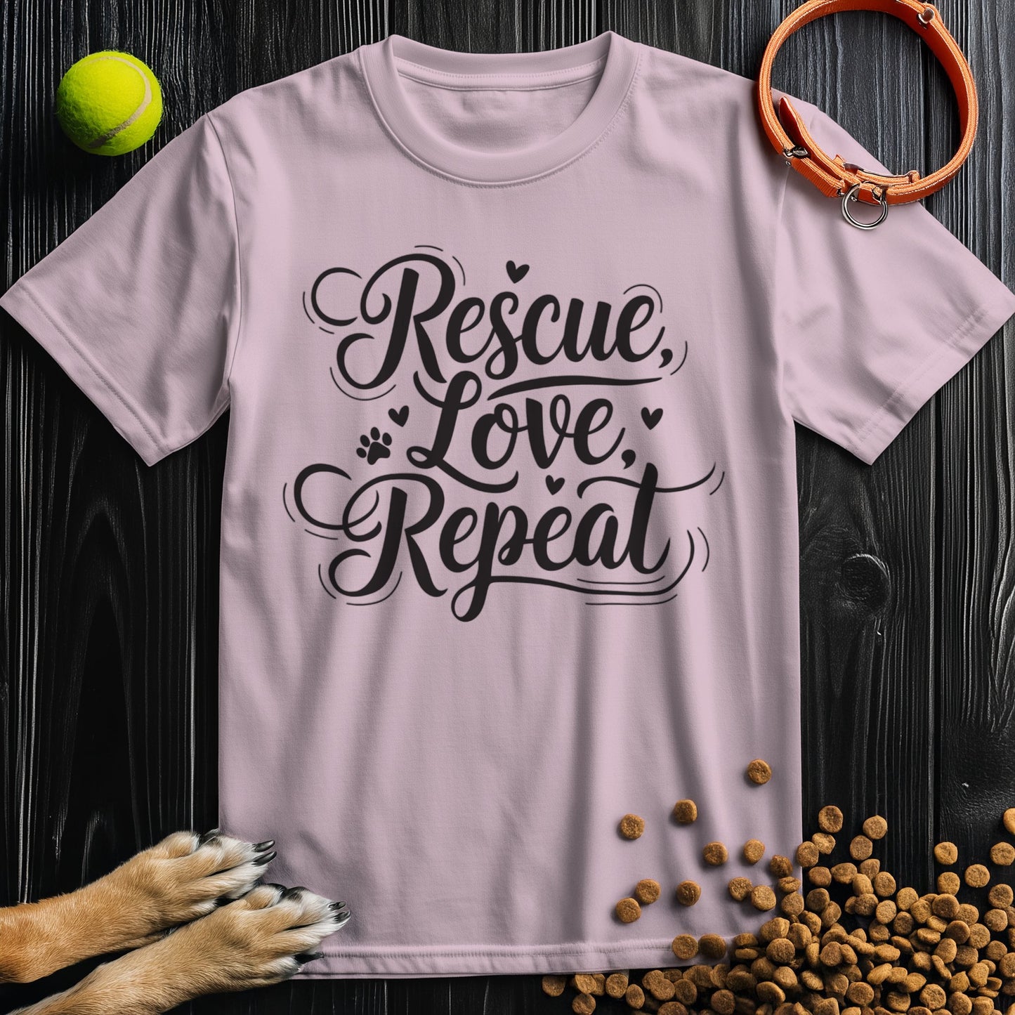 Rescue, Love, Repeat Black T-Shirt