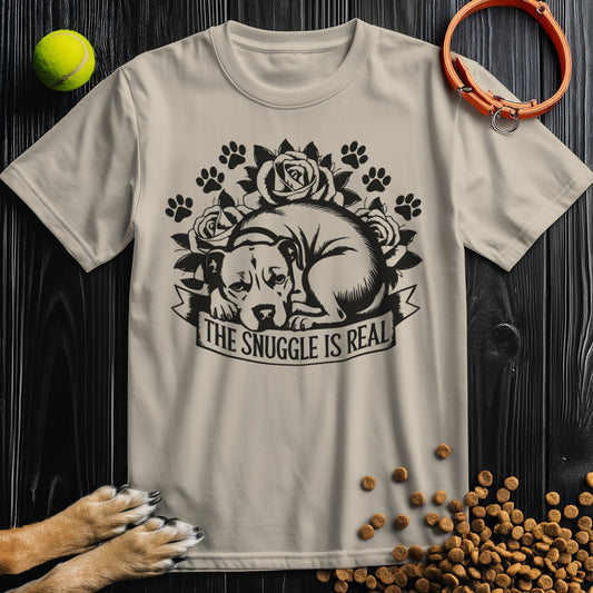 The Snuggle Is Real Black T-Shirt