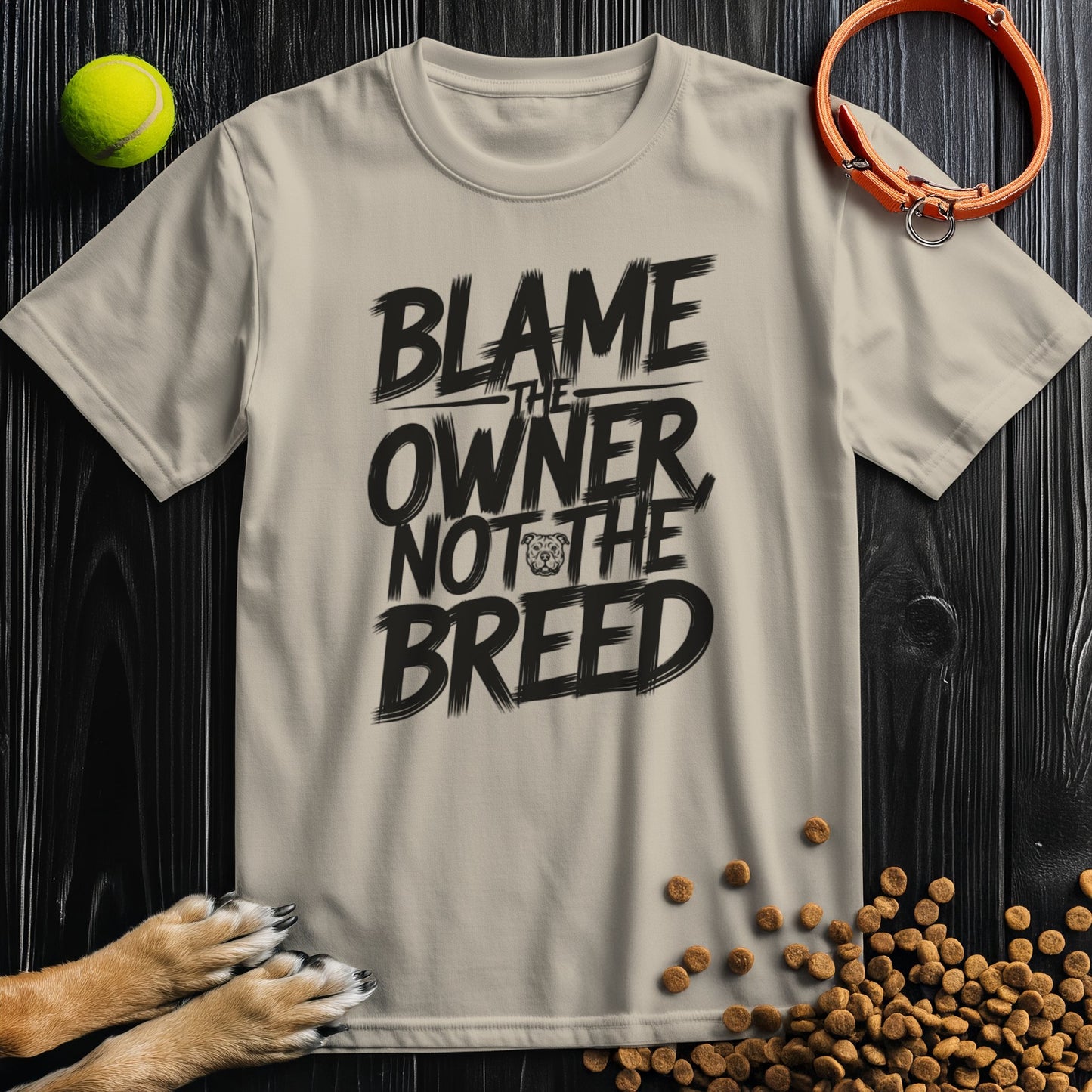 Blame The Owner, Not The Breed Black Type T-Shirt
