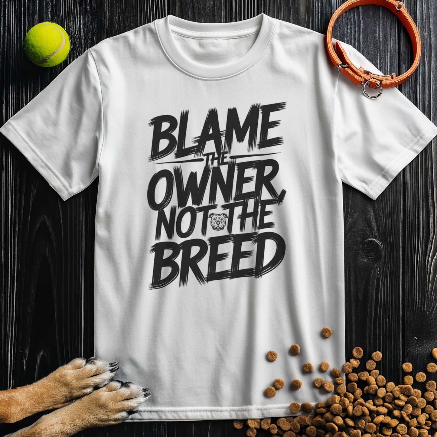 Blame The Owner, Not The Breed Black Type T-Shirt