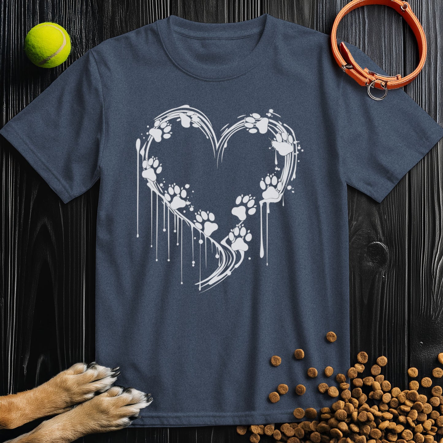 Heart of Paws White T-Shirt