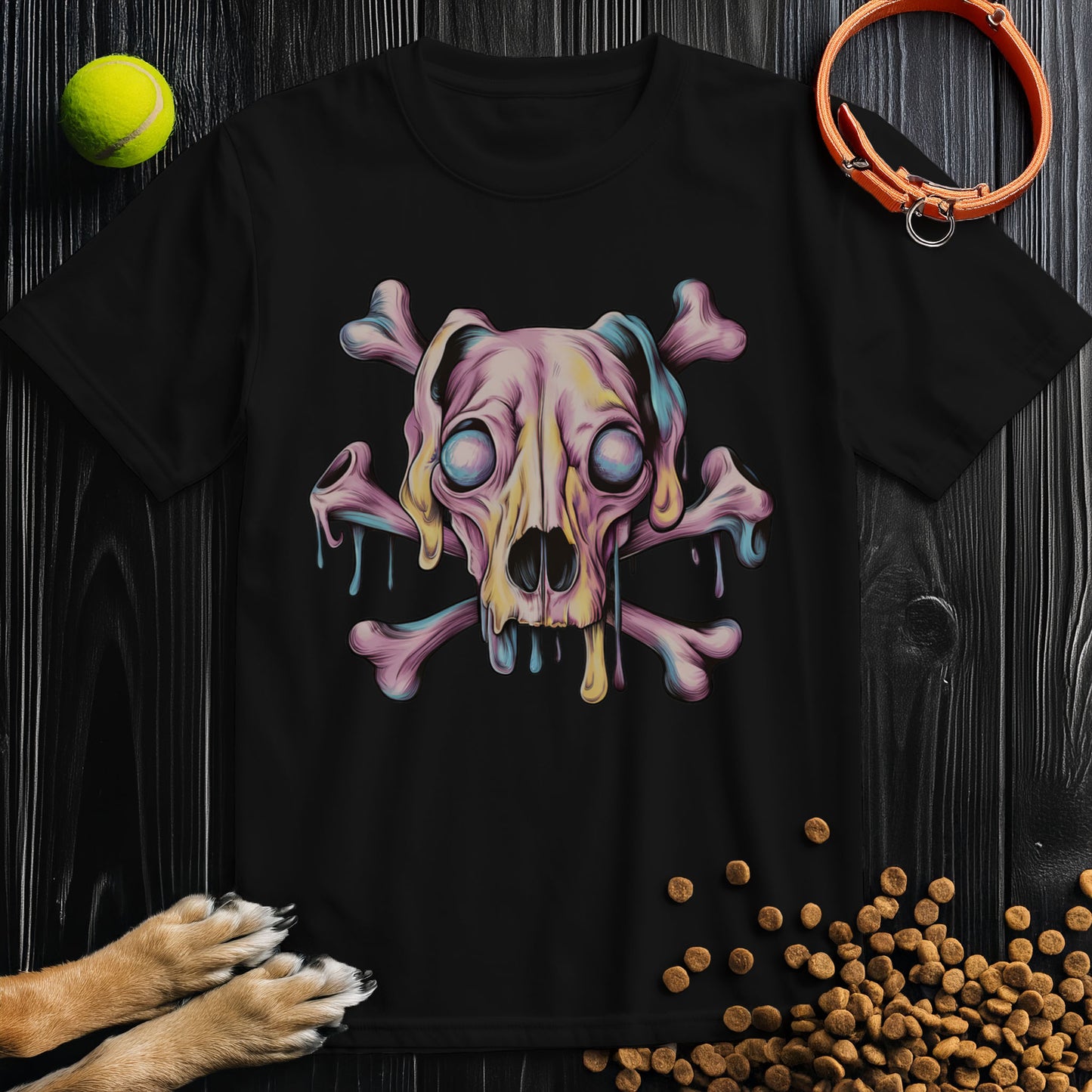 Melting Dog Skull T-Shirt