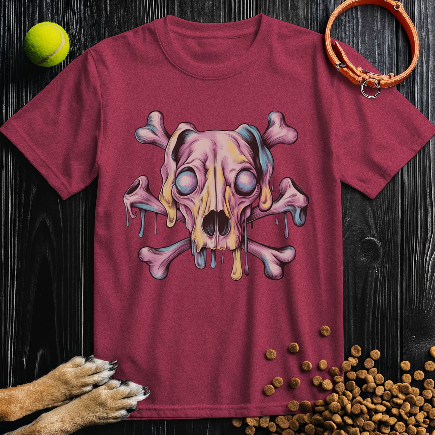 Melting Dog Skull T-Shirt