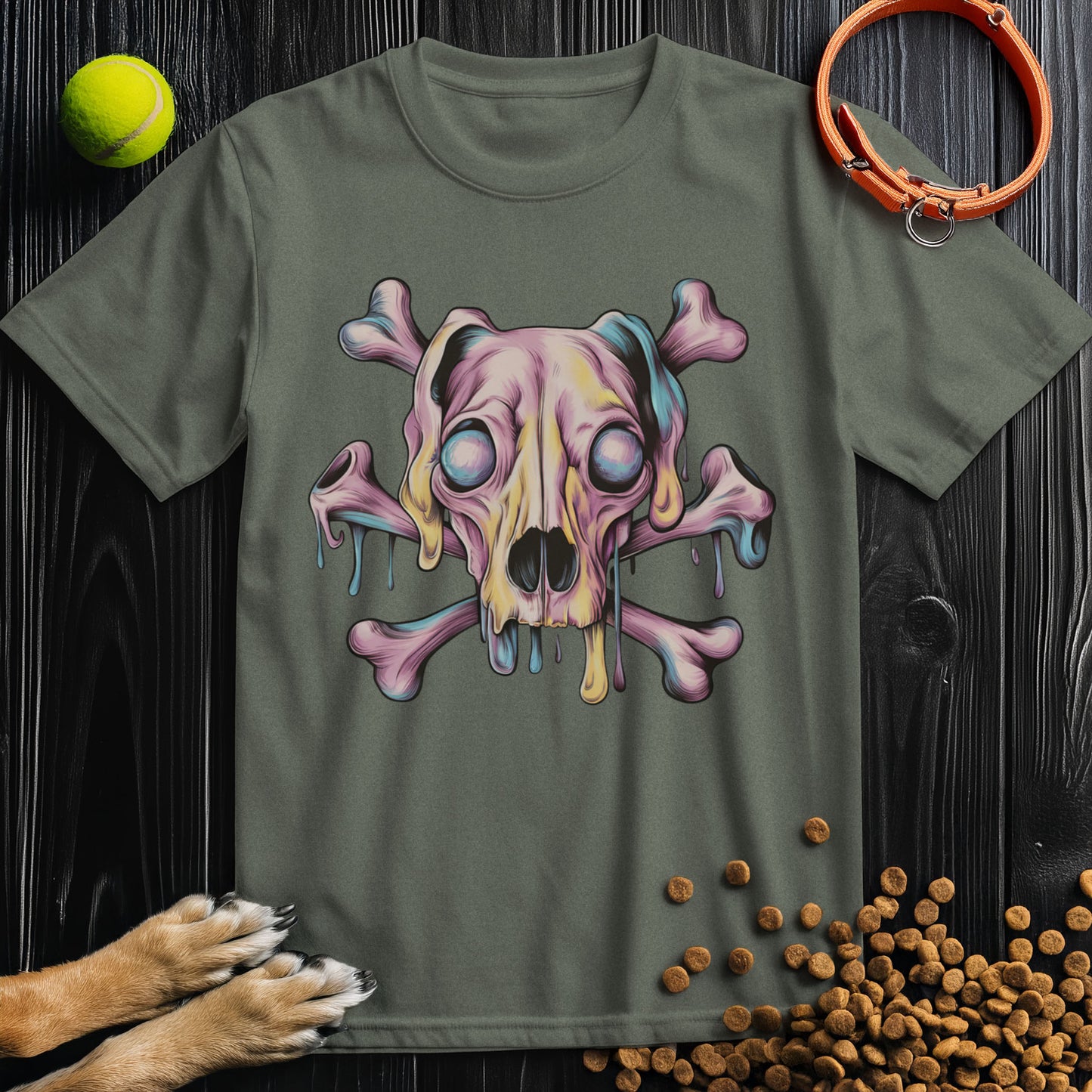 Melting Dog Skull T-Shirt