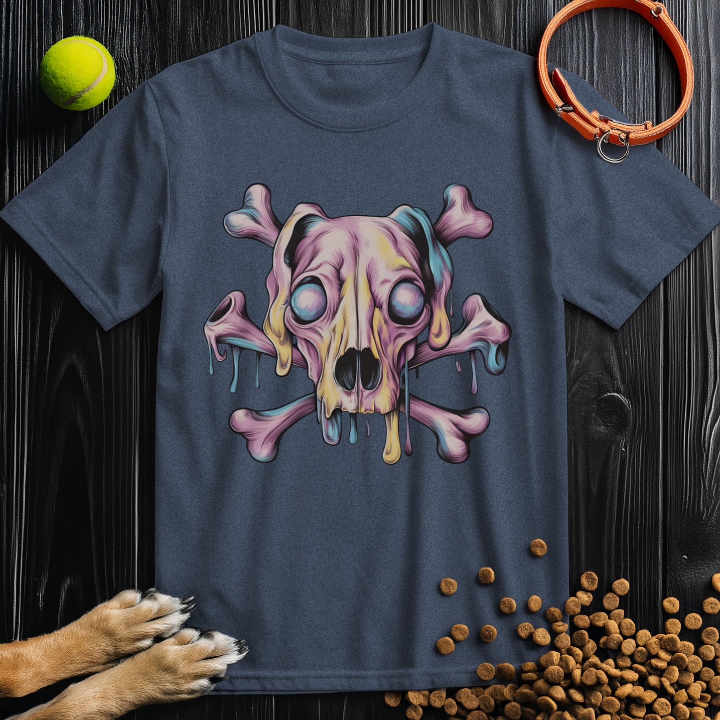 Melting Dog Skull T-Shirt