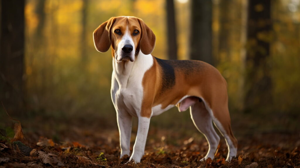 English Foxhound in the forest