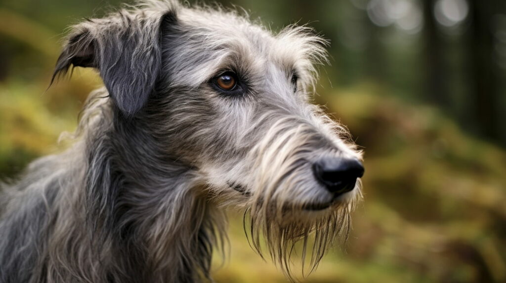 closeup of a Scottish Deerhound